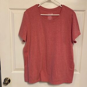 Time and Tru Dusty Red Heather Crewneck Tee XXXL